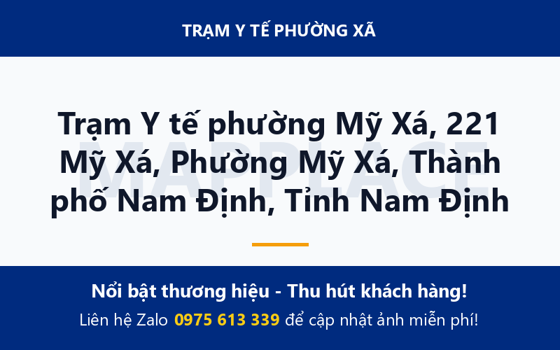 Trạm Y tế phường Mỹ Xá, 221 Mỹ Xá, Phường Mỹ Xá, Thành phố Nam Định, Tỉnh Nam Định