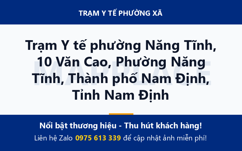 Trạm Y tế phường Năng Tĩnh, 10 Văn Cao, Phường Năng Tĩnh, Thành phố Nam Định, Tỉnh Nam Định