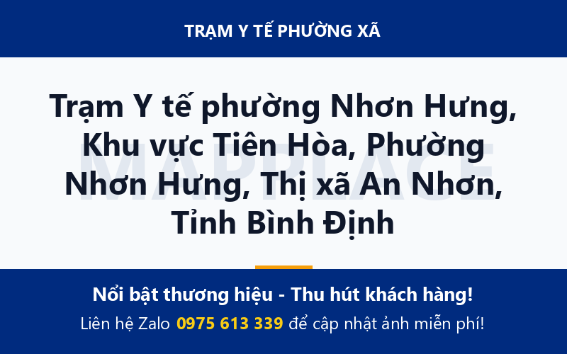 Trạm Y tế phường Nhơn Hưng, Khu vực Tiên Hòa, Phường Nhơn Hưng, Thị xã An Nhơn, Tỉnh Bình Định