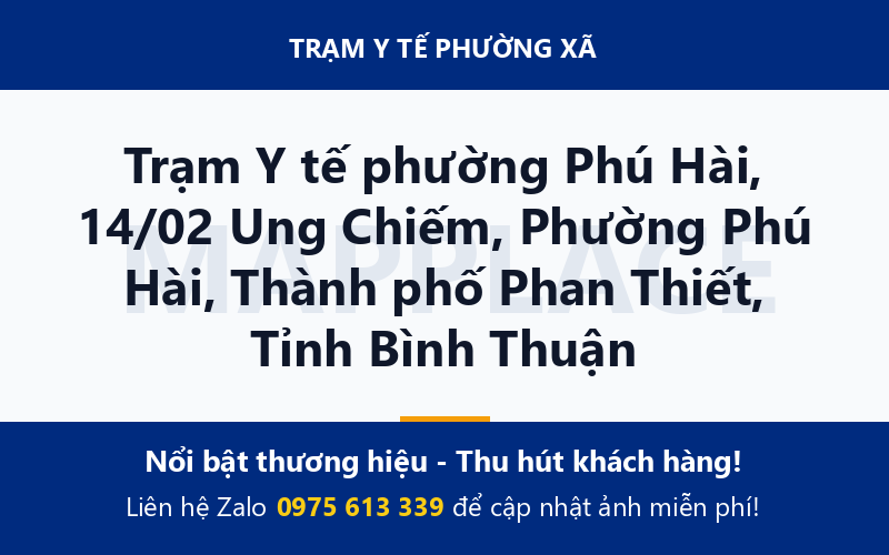 Trạm Y tế phường Phú Hài, 14/02 Ung Chiếm, Phường Phú Hài, Thành phố Phan Thiết, Tỉnh Bình Thuận