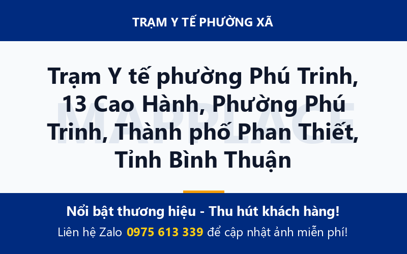 Trạm Y tế phường Phú Trinh, 13 Cao Hành, Phường Phú Trinh, Thành phố Phan Thiết, Tỉnh Bình Thuận