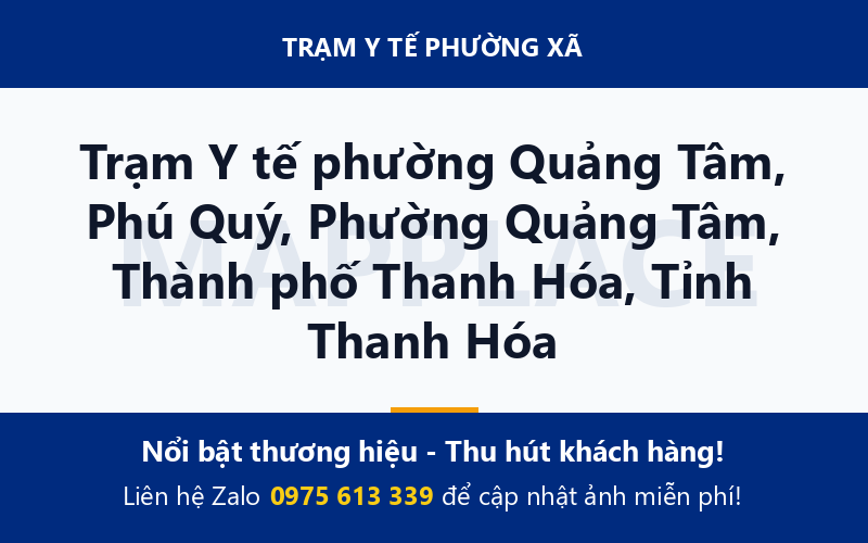 Trạm Y tế phường Quảng Tâm, Phú Quý, Phường Quảng Tâm, Thành phố Thanh Hóa, Tỉnh Thanh Hóa