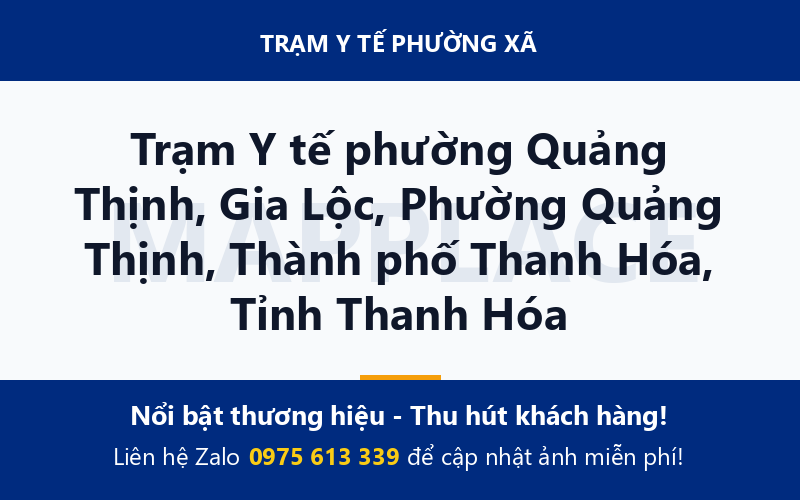 Trạm Y tế phường Quảng Thịnh, Gia Lộc, Phường Quảng Thịnh, Thành phố Thanh Hóa, Tỉnh Thanh Hóa