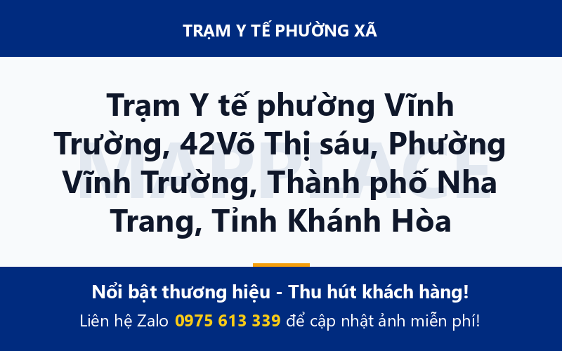 Trạm Y tế phường Vĩnh Trường, 42Võ Thị sáu, Phường Vĩnh Trường, Thành phố Nha Trang, Tỉnh Khánh Hòa