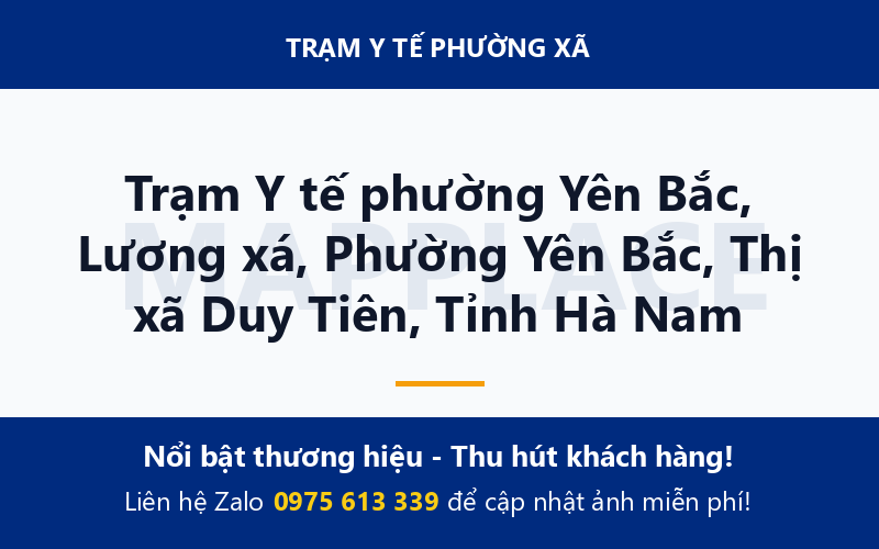 Trạm Y tế phường Yên Bắc, Lương xá, Phường Yên Bắc, Thị xã Duy Tiên, Tỉnh Hà Nam