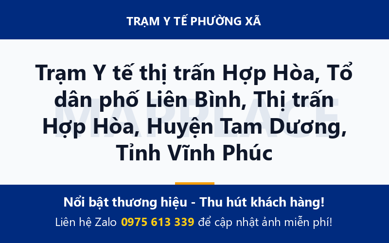 Trạm Y tế thị trấn Hợp Hòa, Tổ dân phố Liên Bình, Thị trấn Hợp Hòa, Huyện Tam Dương, Tỉnh Vĩnh Phúc