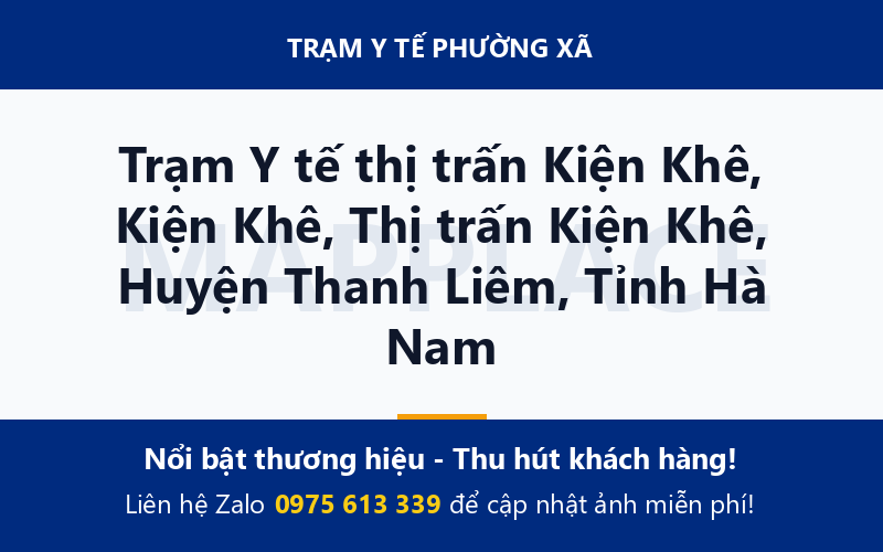 Trạm Y tế thị trấn Kiện Khê, Kiện Khê, Thị trấn Kiện Khê, Huyện Thanh Liêm, Tỉnh Hà Nam