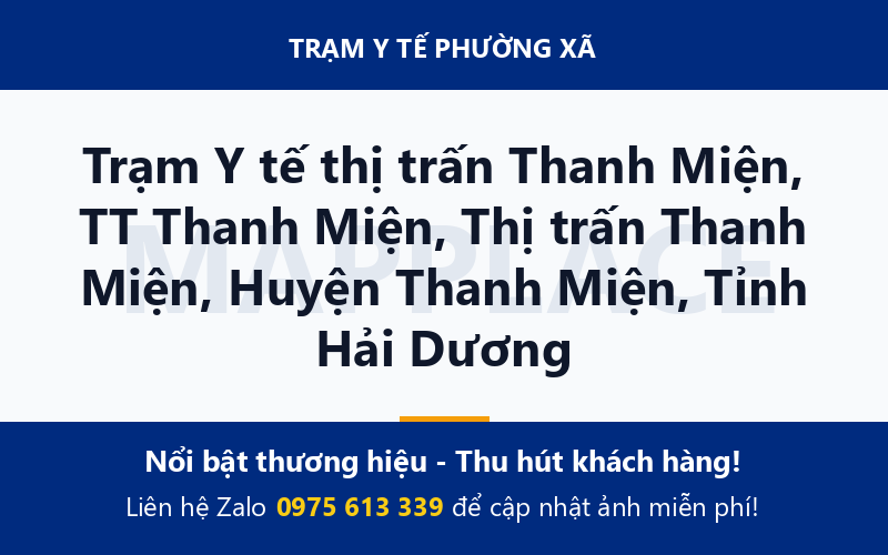 Trạm Y tế thị trấn Thanh Miện, TT Thanh Miện, Thị trấn Thanh Miện, Huyện Thanh Miện, Tỉnh Hải Dương