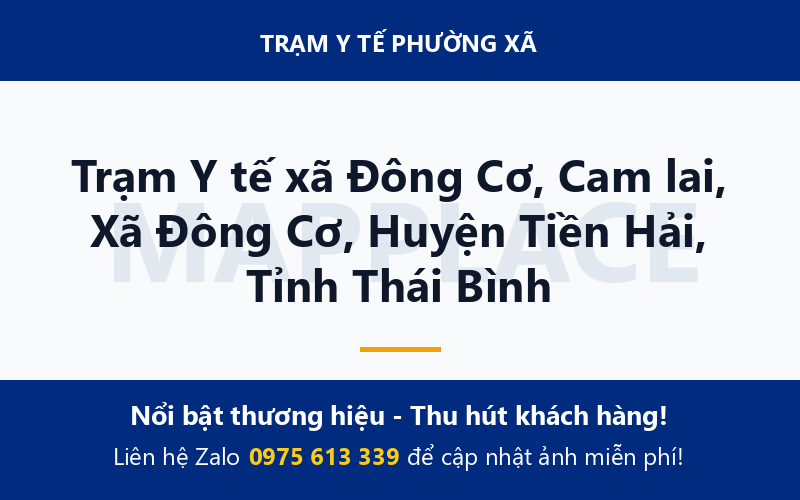Trạm Y tế xã Đông Cơ, Cam lai, Xã Đông Cơ, Huyện Tiền Hải, Tỉnh Thái Bình