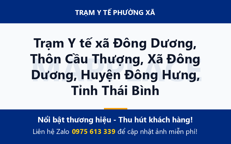 Trạm Y tế xã Đông Dương, Thôn Cầu Thượng, Xã Đông Dương, Huyện Đông Hưng, Tỉnh Thái Bình