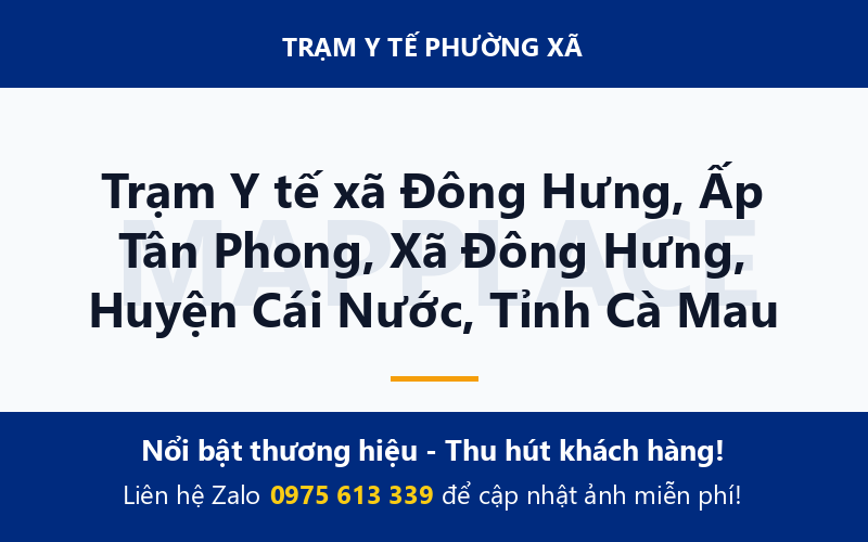Trạm Y tế xã Đông Hưng, Ấp Tân Phong, Xã Đông Hưng, Huyện Cái Nước, Tỉnh Cà Mau