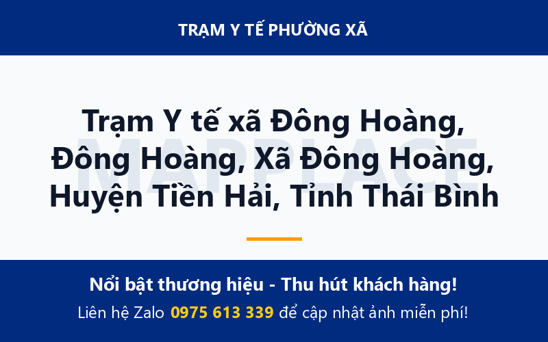 Trạm Y tế xã Đông Hoàng, Đông Hoàng, Xã Đông Hoàng, Huyện Tiền Hải, Tỉnh Thái Bình