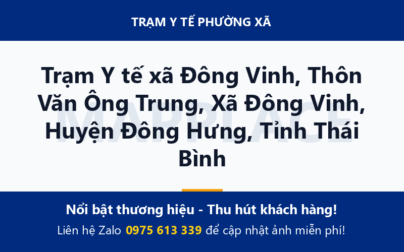 Trạm Y tế xã Đông Vinh, Thôn Văn Ông Trung, Xã Đông Vinh, Huyện Đông Hưng, Tỉnh Thái Bình