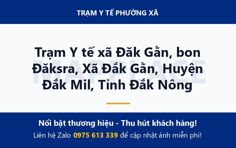 Trạm Y tế xã Đăk Gằn, bon Đăksra, Xã Đắk Gằn, Huyện Đắk Mil, Tỉnh Đắk Nông