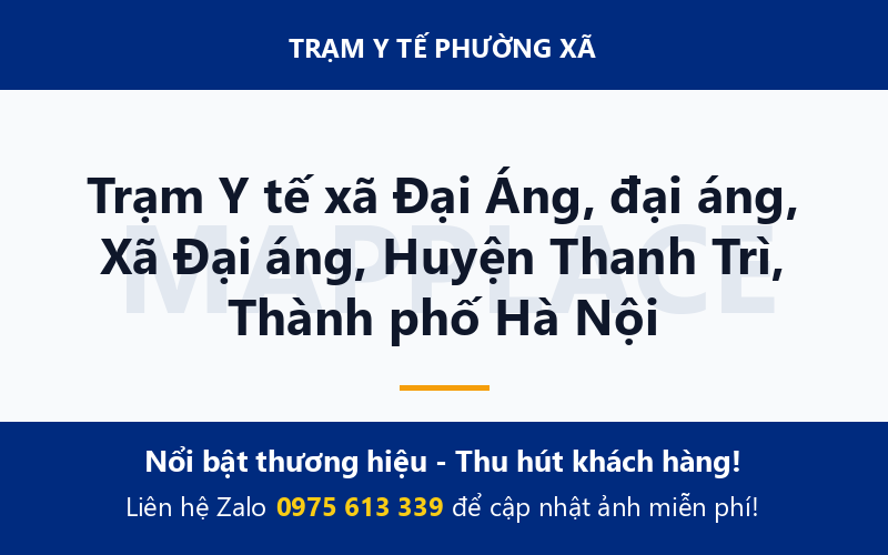 Trạm Y tế xã Đại Áng, đại áng, Xã Đại áng, Huyện Thanh Trì, Thành phố Hà Nội