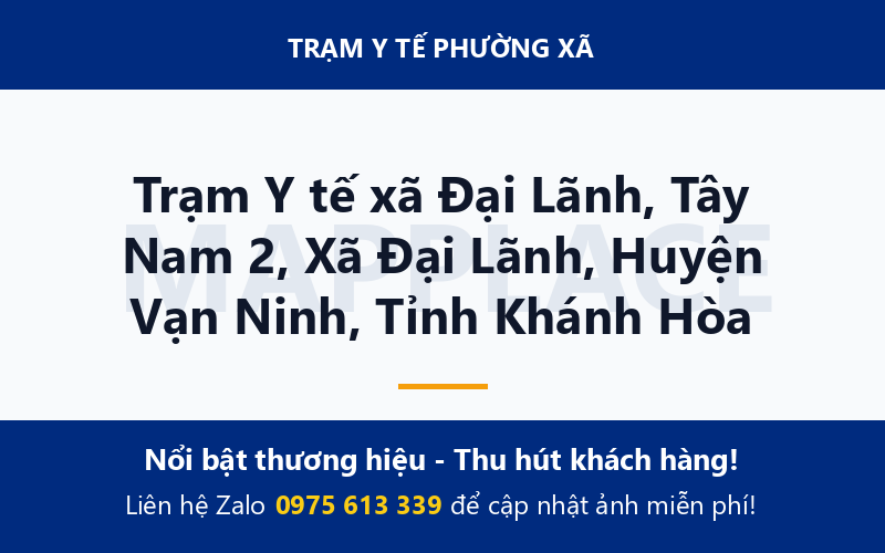 Trạm Y tế xã Đại Lãnh, Tây Nam 2, Xã Đại Lãnh, Huyện Vạn Ninh, Tỉnh Khánh Hòa