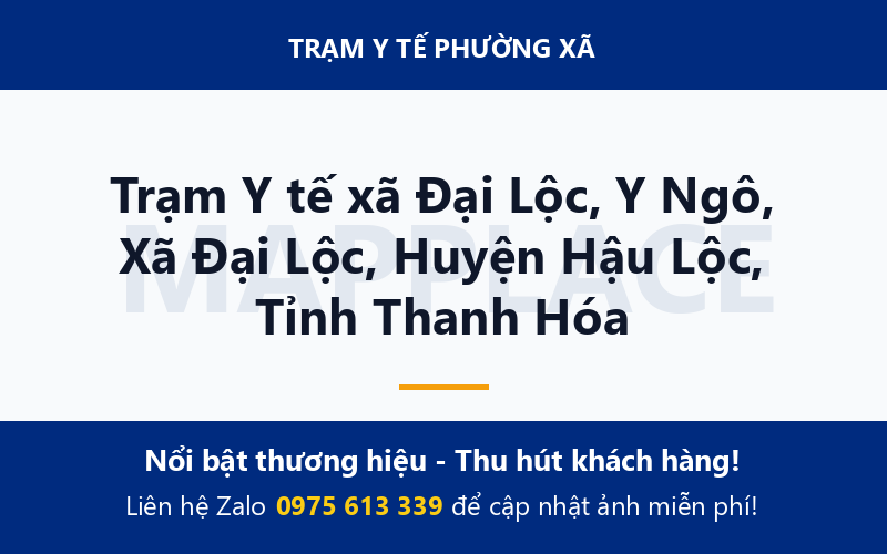 Trạm Y tế xã Đại Lộc, Y Ngô, Xã Đại Lộc, Huyện Hậu Lộc, Tỉnh Thanh Hóa