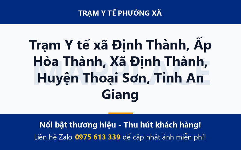 Trạm Y tế xã Định Thành, Ấp Hòa Thành, Xã Định Thành, Huyện Thoại Sơn, Tỉnh An Giang