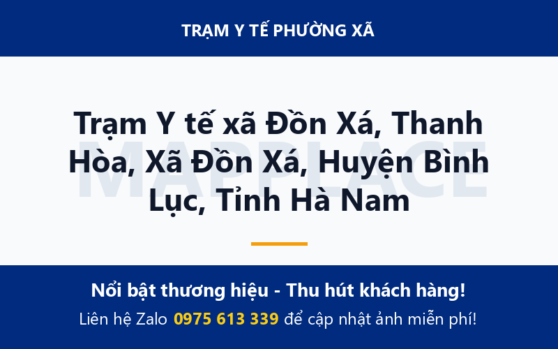 Trạm Y tế xã Đồn Xá, Thanh Hòa, Xã Đồn Xá, Huyện Bình Lục, Tỉnh Hà Nam
