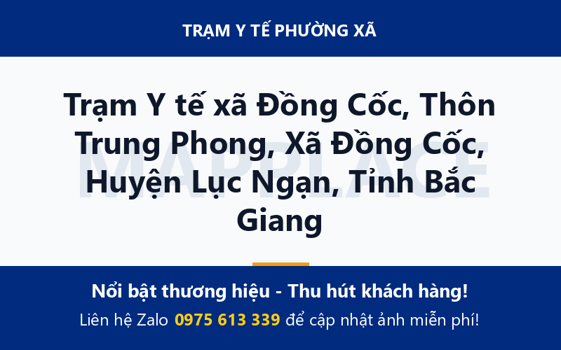 Trạm Y tế xã Đồng Cốc, Thôn Trung Phong, Xã Đồng Cốc, Huyện Lục Ngạn, Tỉnh Bắc Giang