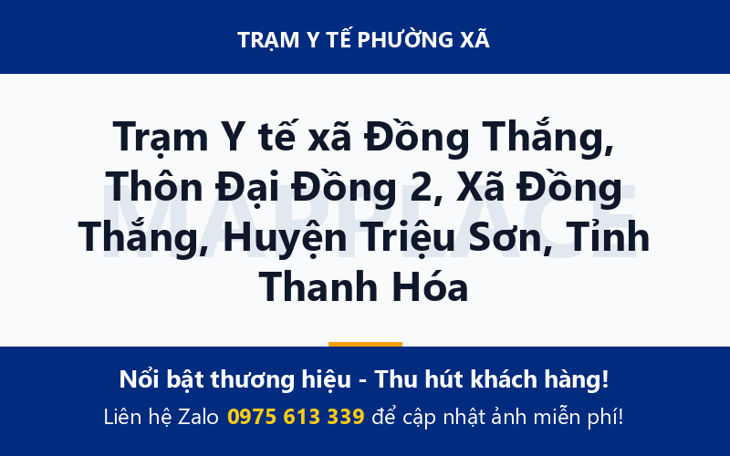 Trạm Y tế xã Đồng Thắng, Thôn Đại Đồng 2, Xã Đồng Thắng, Huyện Triệu Sơn, Tỉnh Thanh Hóa