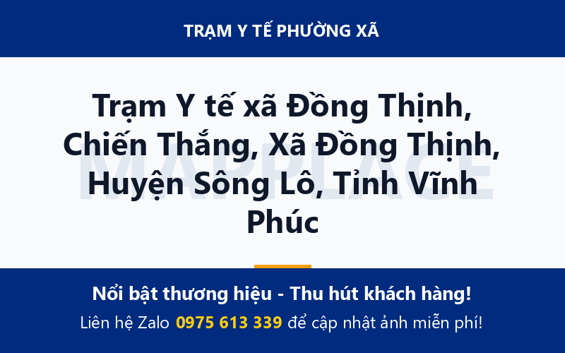 Trạm Y tế xã Đồng Thịnh, Chiến Thắng, Xã Đồng Thịnh, Huyện Sông Lô, Tỉnh Vĩnh Phúc