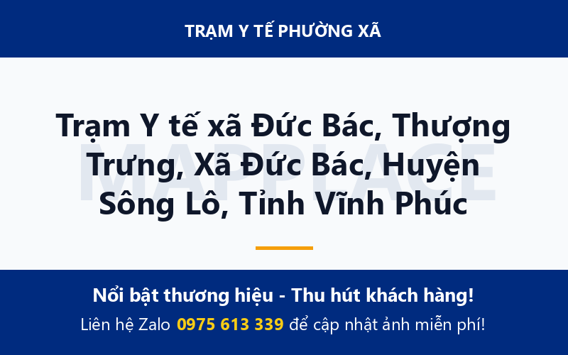 Trạm Y tế xã Đức Bác, Thượng Trưng, Xã Đức Bác, Huyện Sông Lô, Tỉnh Vĩnh Phúc