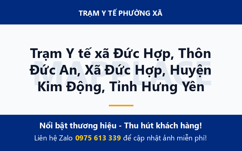 Trạm Y tế xã Đức Hợp, Thôn Đức An, Xã Đức Hợp, Huyện Kim Động, Tỉnh Hưng Yên
