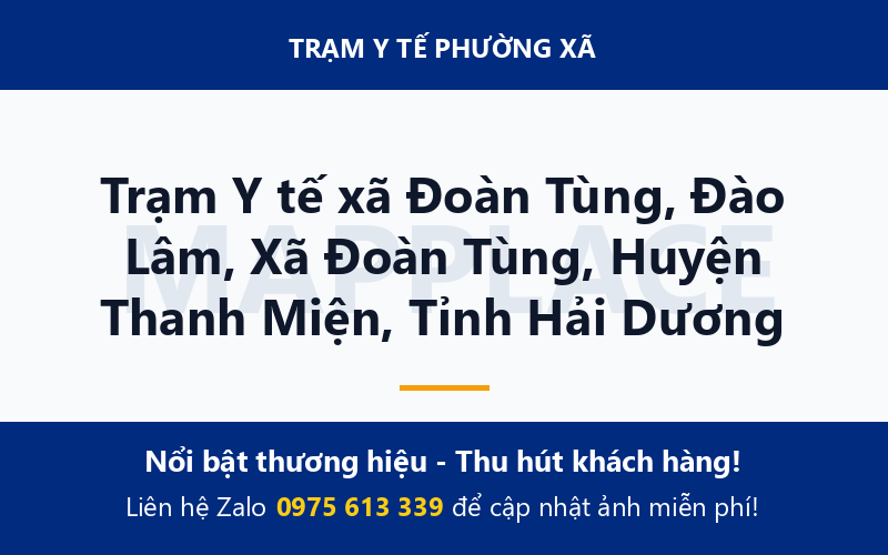 Trạm Y tế xã Đoàn Tùng, Đào Lâm, Xã Đoàn Tùng, Huyện Thanh Miện, Tỉnh Hải Dương