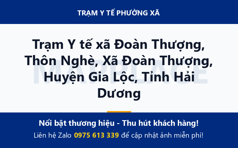 Trạm Y tế xã Đoàn Thượng, Thôn Nghè, Xã Đoàn Thượng, Huyện Gia Lộc, Tỉnh Hải Dương