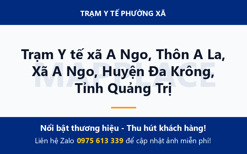 Trạm Y tế xã A Ngo, Thôn A La, Xã A Ngo, Huyện Đa Krông, Tỉnh Quảng Trị