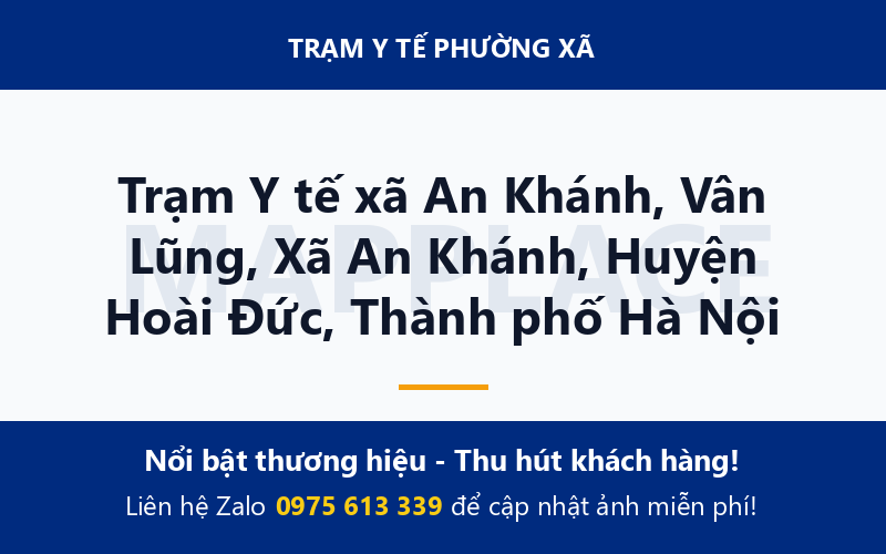 Trạm Y tế xã An Khánh, Vân Lũng, Xã An Khánh, Huyện Hoài Đức, Thành phố Hà Nội