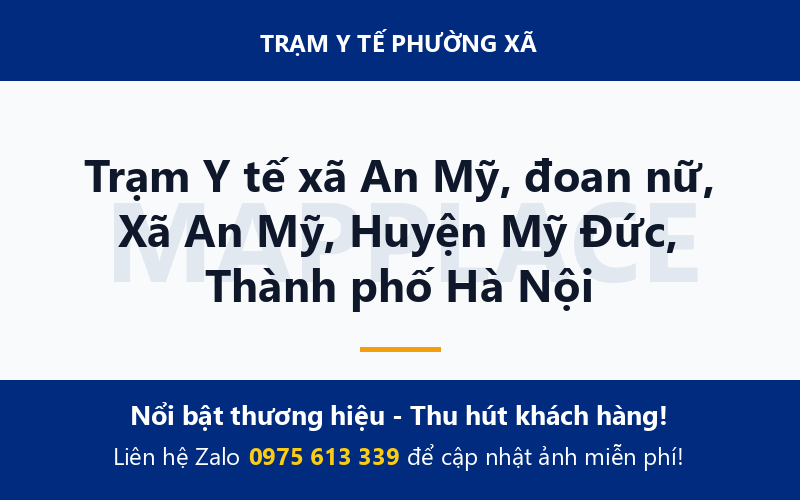 Trạm Y tế xã An Mỹ, đoan nữ, Xã An Mỹ, Huyện Mỹ Đức, Thành phố Hà Nội