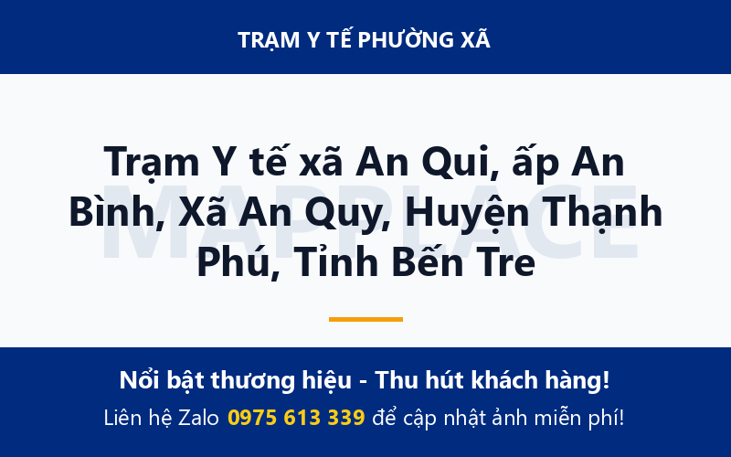 Trạm Y tế xã An Qui, ấp An Bình, Xã An Quy, Huyện Thạnh Phú, Tỉnh Bến Tre