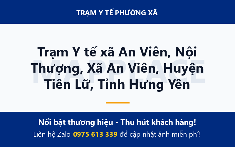 Trạm Y tế xã An Viên, Nội Thượng, Xã An Viên, Huyện Tiên Lữ, Tỉnh Hưng Yên