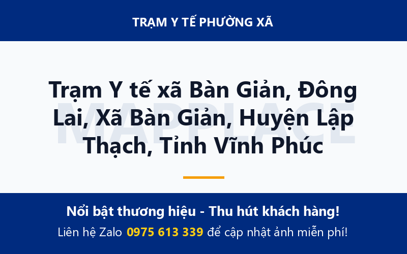 Trạm Y tế xã Bàn Giản, Đông Lai, Xã Bàn Giản, Huyện Lập Thạch, Tỉnh Vĩnh Phúc