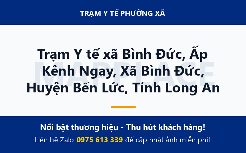 Trạm Y tế xã Bình Đức, Ấp Kênh Ngay, Xã Bình Đức, Huyện Bến Lức, Tỉnh Long An