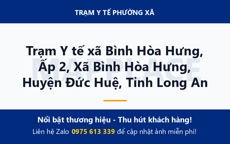 Trạm Y tế xã Bình Hòa Hưng, Ấp 2, Xã Bình Hòa Hưng, Huyện Đức Huệ, Tỉnh Long An