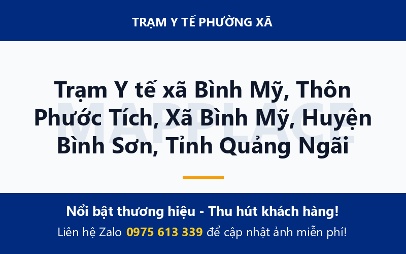 Trạm Y tế xã Bình Mỹ, Thôn Phước Tích, Xã Bình Mỹ, Huyện Bình Sơn, Tỉnh Quảng Ngãi