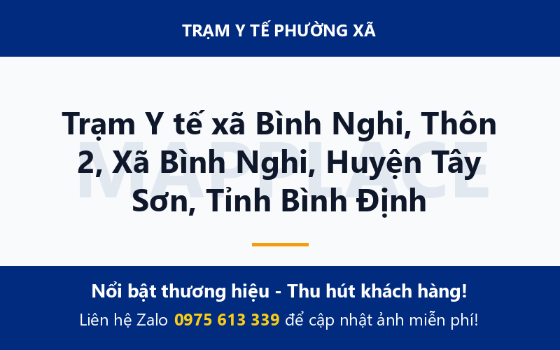 Trạm Y tế xã Bình Nghi, Thôn 2, Xã Bình Nghi, Huyện Tây Sơn, Tỉnh Bình Định