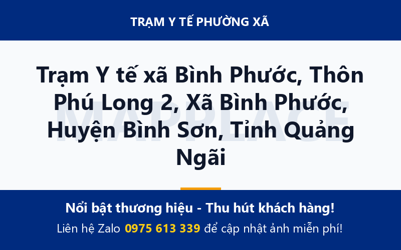 Trạm Y tế xã Bình Phước, Thôn Phú Long 2, Xã Bình Phước, Huyện Bình Sơn, Tỉnh Quảng Ngãi
