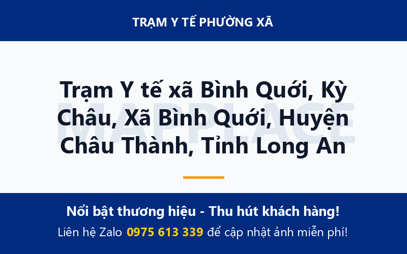Trạm Y tế xã Bình Quới, Kỳ Châu, Xã Bình Quới, Huyện Châu Thành, Tỉnh Long An