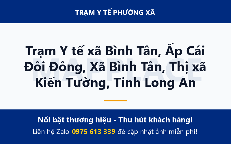 Trạm Y tế xã Bình Tân, Ấp Cái Đôi Đông, Xã Bình Tân, Thị xã Kiến Tường, Tỉnh Long An