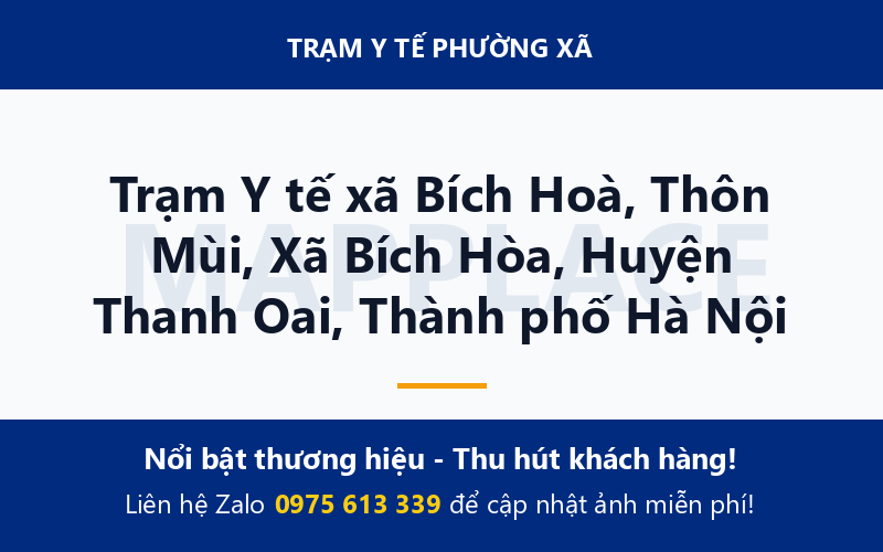 Trạm Y tế xã Bích Hoà, Thôn Mùi, Xã Bích Hòa, Huyện Thanh Oai, Thành phố Hà Nội