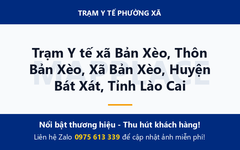 Trạm Y tế xã Bản Xèo, Thôn Bản Xèo, Xã Bản Xèo, Huyện Bát Xát, Tỉnh Lào Cai