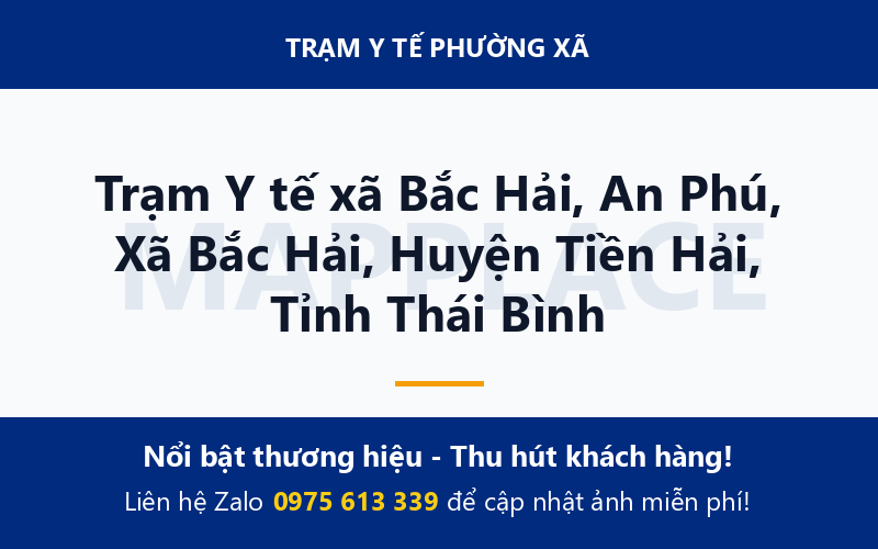 Trạm Y tế xã Bắc Hải, An Phú, Xã Bắc Hải, Huyện Tiền Hải, Tỉnh Thái Bình