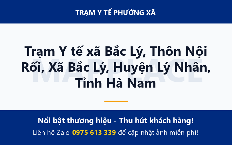 Trạm Y tế xã Bắc Lý, Thôn Nội Rối, Xã Bắc Lý, Huyện Lý Nhân, Tỉnh Hà Nam