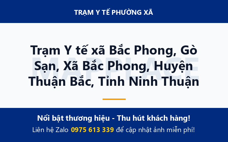 Trạm Y tế xã Bắc Phong, Gò Sạn, Xã Bắc Phong, Huyện Thuận Bắc, Tỉnh Ninh Thuận