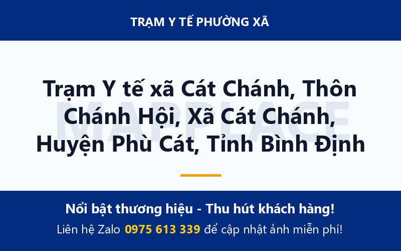 Trạm Y tế xã Cát Chánh, Thôn Chánh Hội, Xã Cát Chánh, Huyện Phù Cát, Tỉnh Bình Định