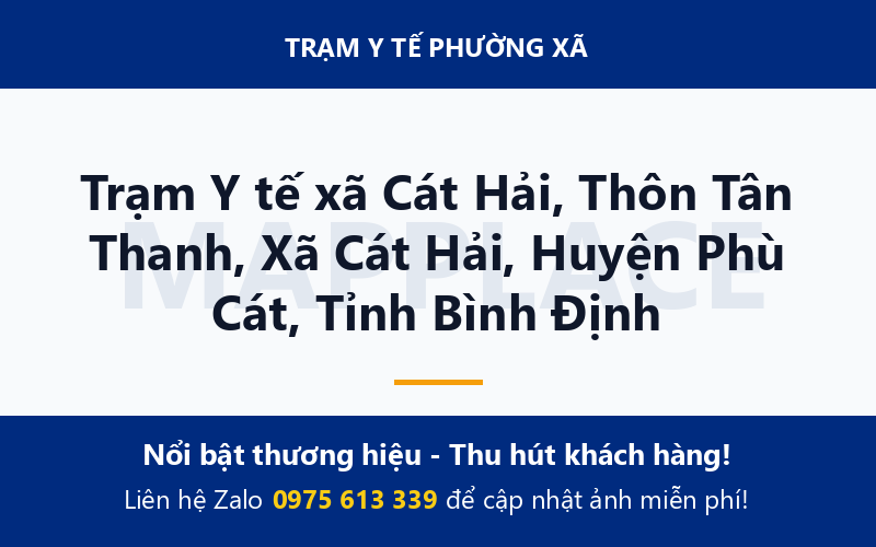 Trạm Y tế xã Cát Hải, Thôn Tân Thanh, Xã Cát Hải, Huyện Phù Cát, Tỉnh Bình Định
